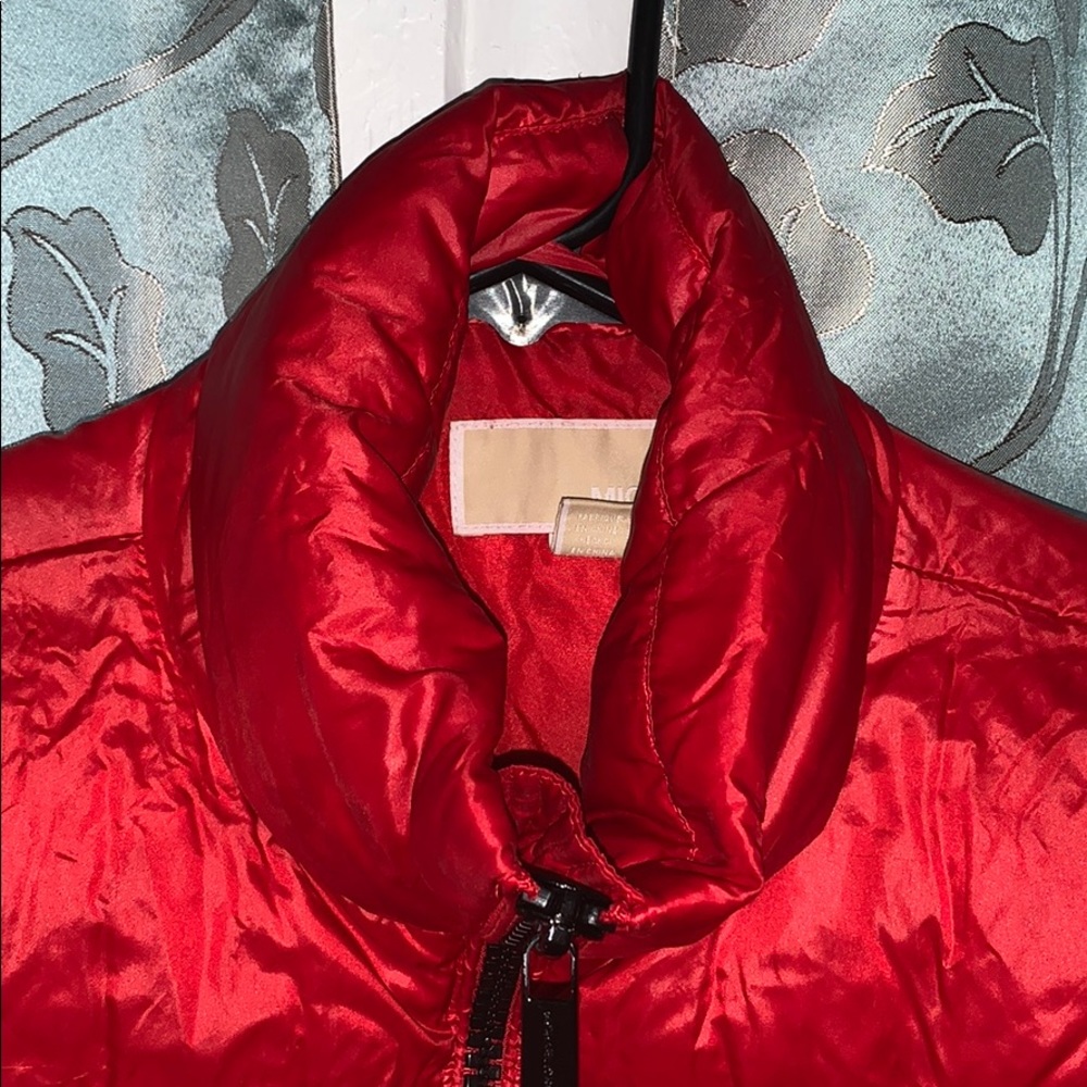 Red Michael Kors Women’s Puffer Coat Size Small - Picture 5 of 6